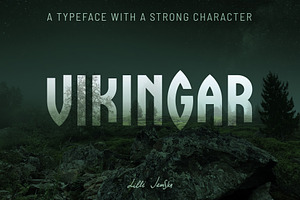 VIKINGAR display font, a Sans Serif Font by Lilli Jemska Studio