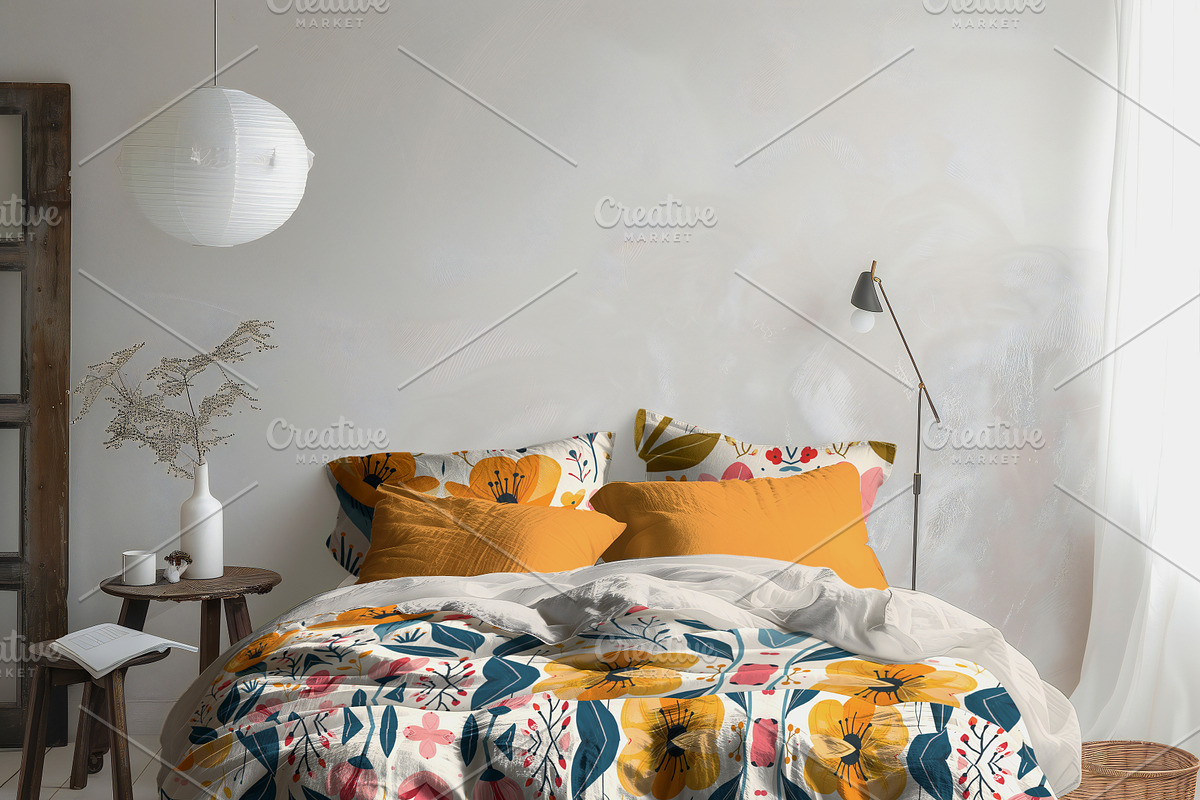 Bedding Set  Mockup, a Product Mockup by Nora Gad (Photo 1 of 13)