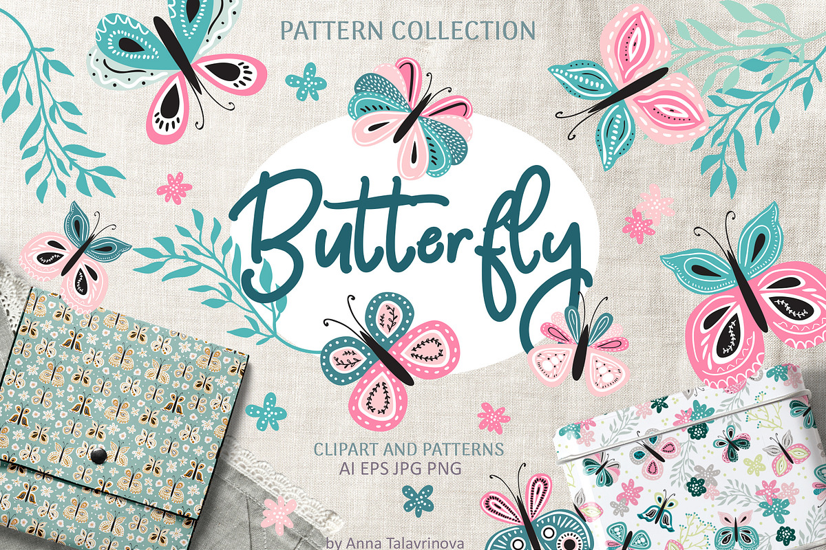 Graphic Bundle clipart & pattern, a Background Graphic by Cozy pattern shop (Photo 28 of 37)