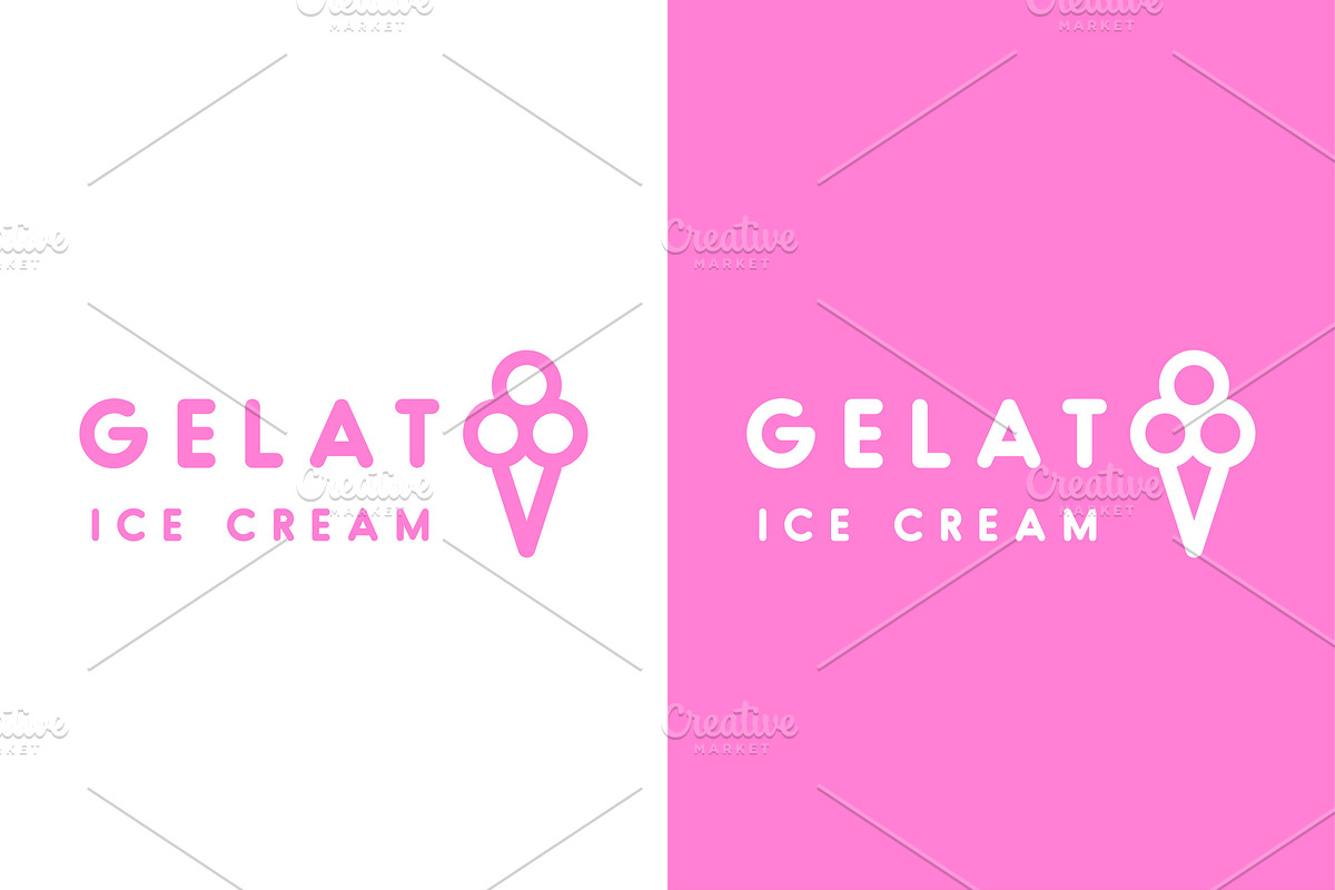 Gelato Cafe Logo Design Icon, a Branding & Logo Template by Morvana Crew