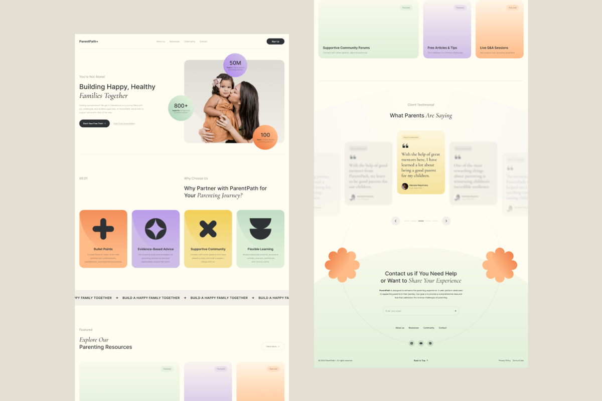 ParentPath - Parent Support Landing, an UI Kit Template by Rahardi Creative (Photo 2 of 4)