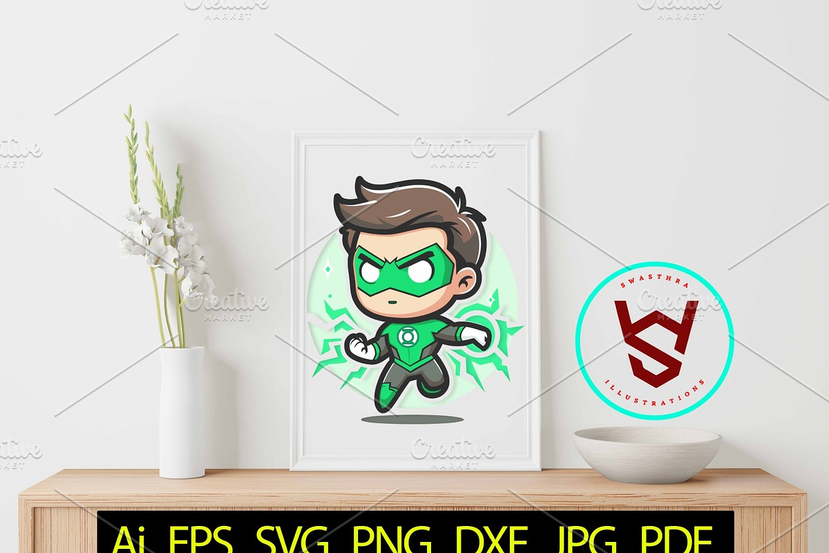 Chibi Superhero Vector Bundle, a Person Illustration by FancyDesignStudio (Photo 3 of 8)