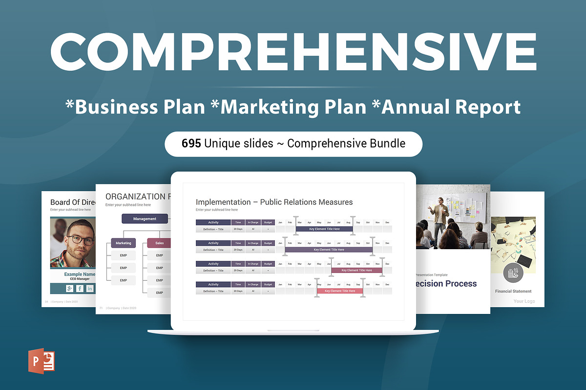 Comprehensive PowerPoint Bundle, a Presentation Template by SlideOne (Photo 1 of 81)