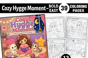 Cozy Hygge Moment Coloring Book, a Decorative Illustration by Ink Gallery
