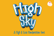 HighSky A High & Cute Font, a Handwritten Font by MTK Studio (Thumbnail 1 of 6)