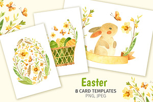 Easter Bunny, Card Templates, a Card Template by Valin Malin