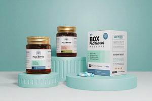 Pills Bottle Packaging Mockup, a Packaging Mockup by Artlogs x Modaldesain