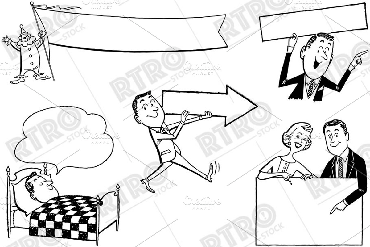 RTRO Blank Signs 2, a Person Illustration by RTRO Stock (Photo 3 of 5)