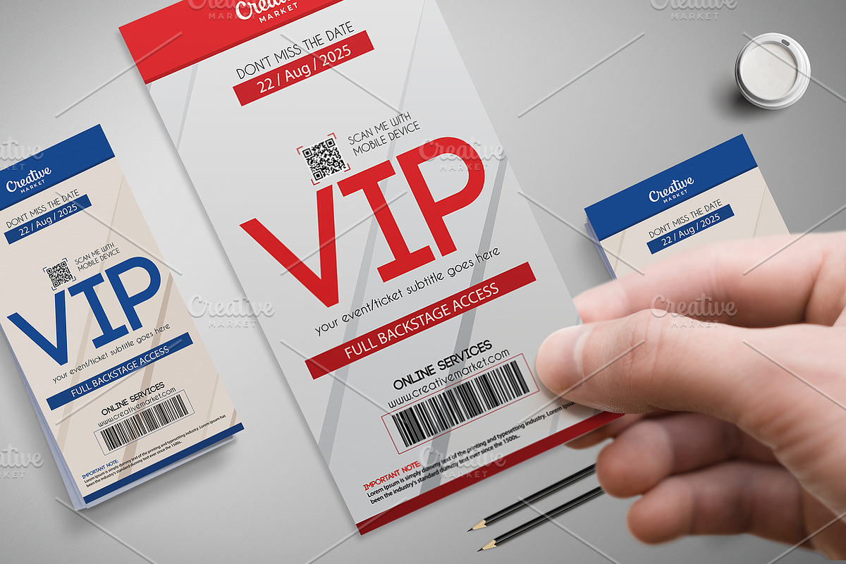 Business VIP Pass Card 021, a Card Template by Tzochko (Photo 1 of 5)