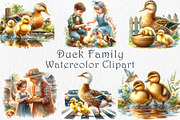 Duck Family Clipart – 20 PNG., an Animal Illustration by GalaDesign03 (Thumbnail 1 of 6)