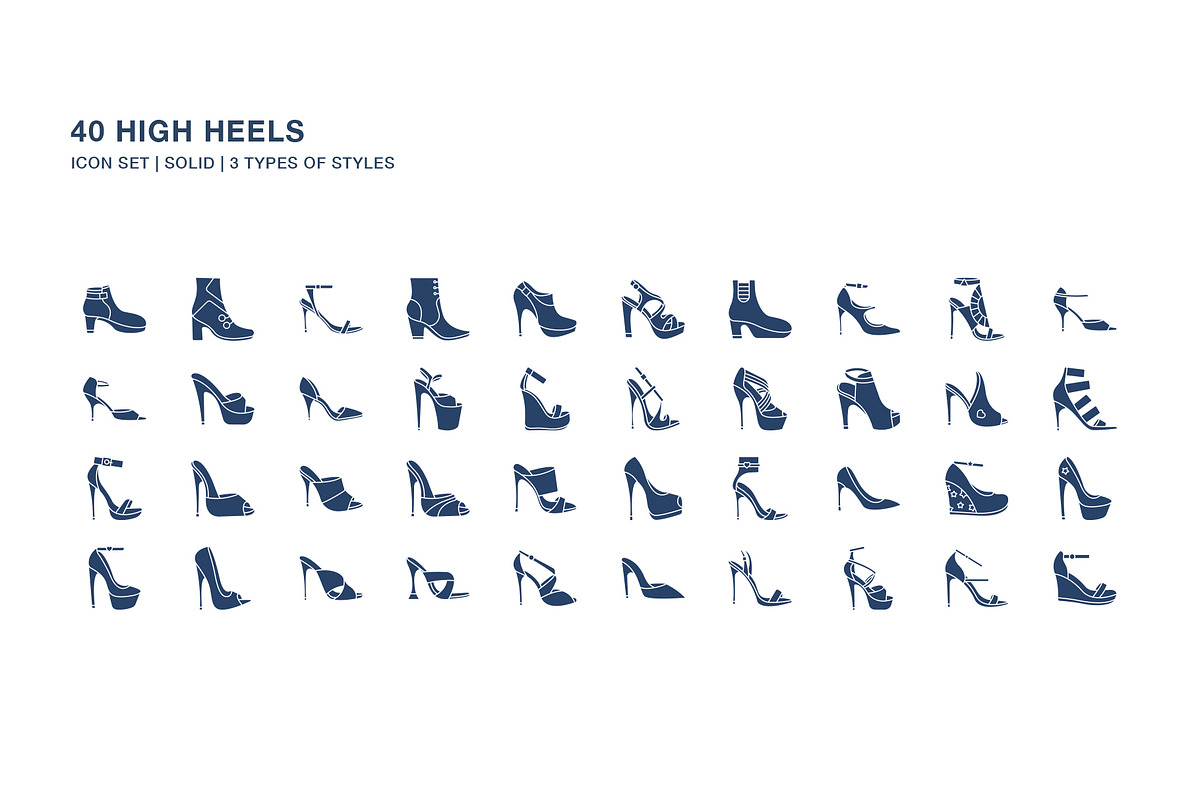 High Heels icon set, an Icon by Icongeek26 (Photo 2 of 4)