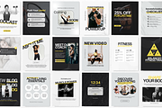 Fitness Instagram Templates Bundle, a Social Media Template by DigiPax (Thumbnail 3 of 12)