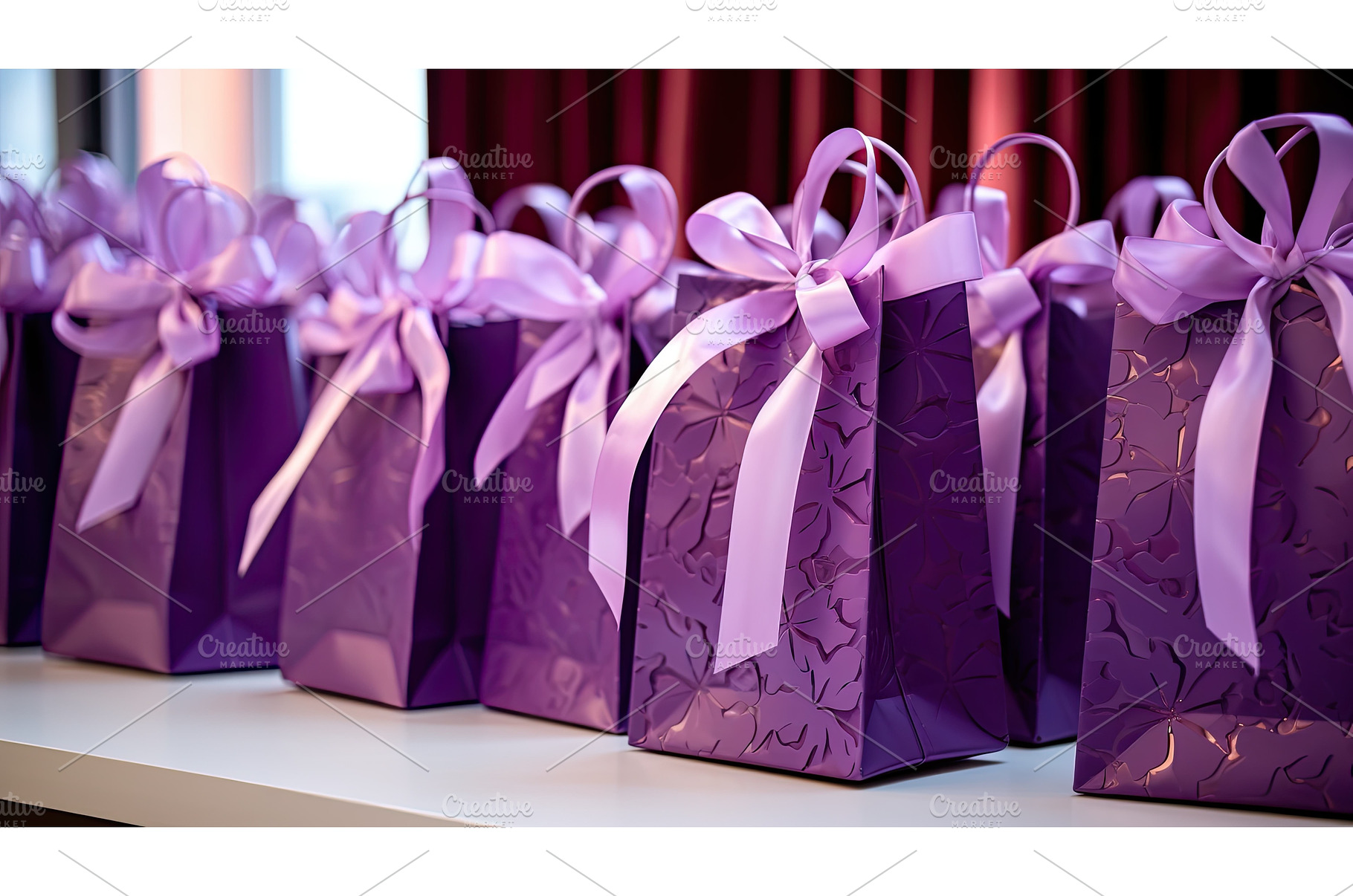 festive purple gift ai generated, a Holiday Photo by pikepicture