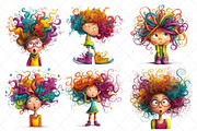 Whimsical Quirky Boy Clipart Bundle, an Illustration by SinaCreation (Thumbnail 3 of 7)