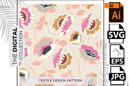 Colorful digital wall tiles flowers.