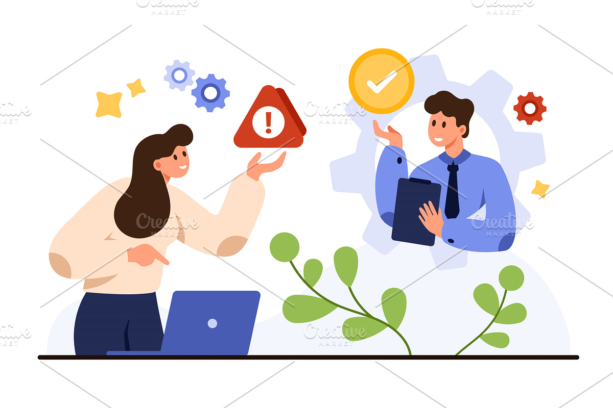 Technical Support Online Helpdesk, a Person Illustration by Flashvector