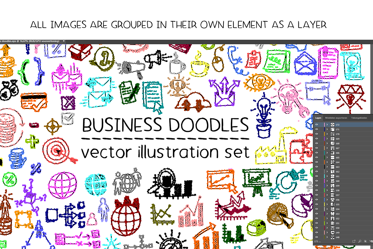 Business doodles - illustration set, a Work Illustration by Renée from Studio neetje (Photo 3 of 3)