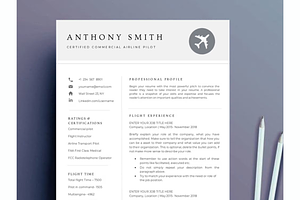 Pilot resume & cover letter template