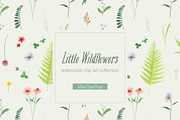 Little Wildflowers Clipart, an Illustration by Tallulah Digital Designs (Thumbnail 1 of 4)