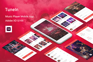 Music Player Adobe XD App