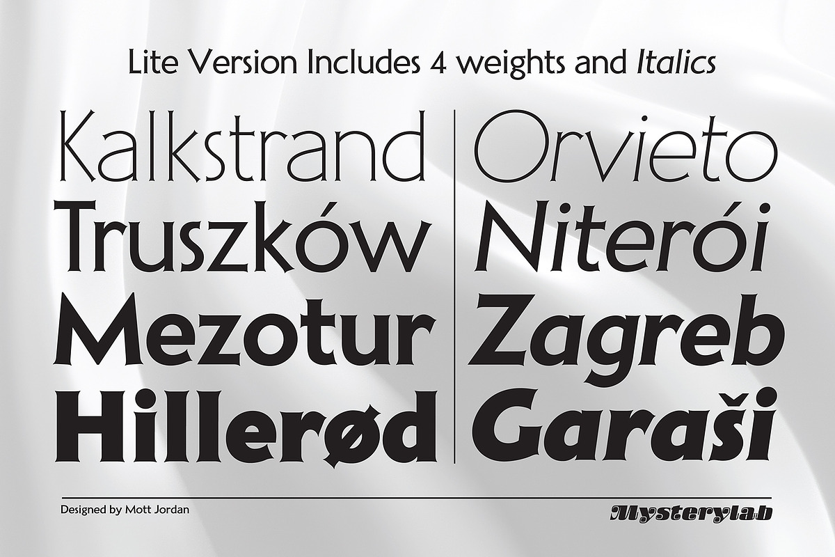 Aerodyne Font Family Lite, a Serif Font by Mysterylab Designs (Photo 2 of 7)