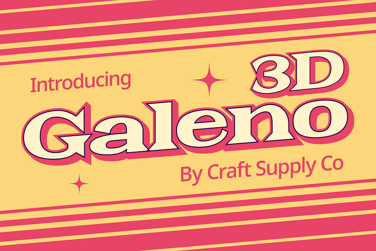 Galeno 3D, a Serif Font by Craft Supply Co. (Photo 1 of 8)