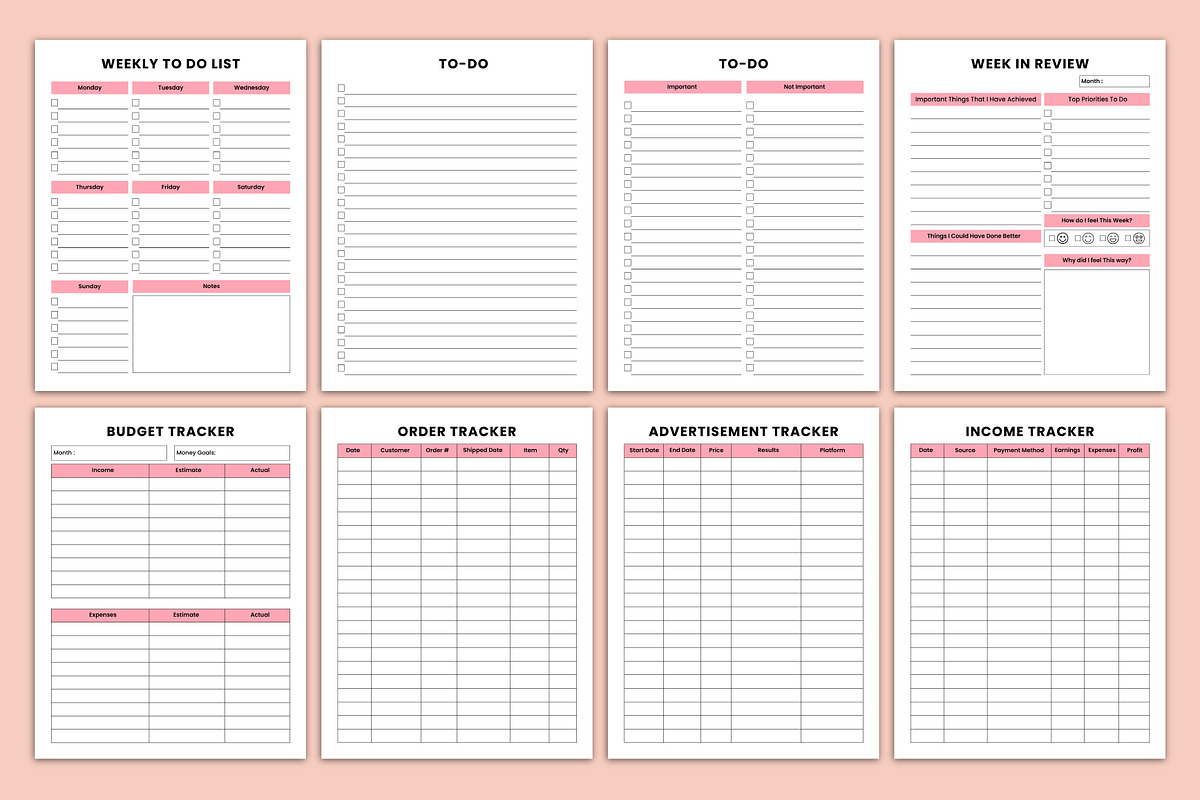 Women CEO Organizer Canva Kdp, a Stationery Template by Mustafiz (Photo 4 of 5)