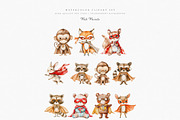 Watercolor Superhero Clipart Set, an Animal Illustration by Pati Paints (Thumbnail 5 of 9)
