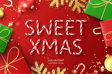 Sweet Xmas SVG color font, a Font by Andrey Yaroslavtsev