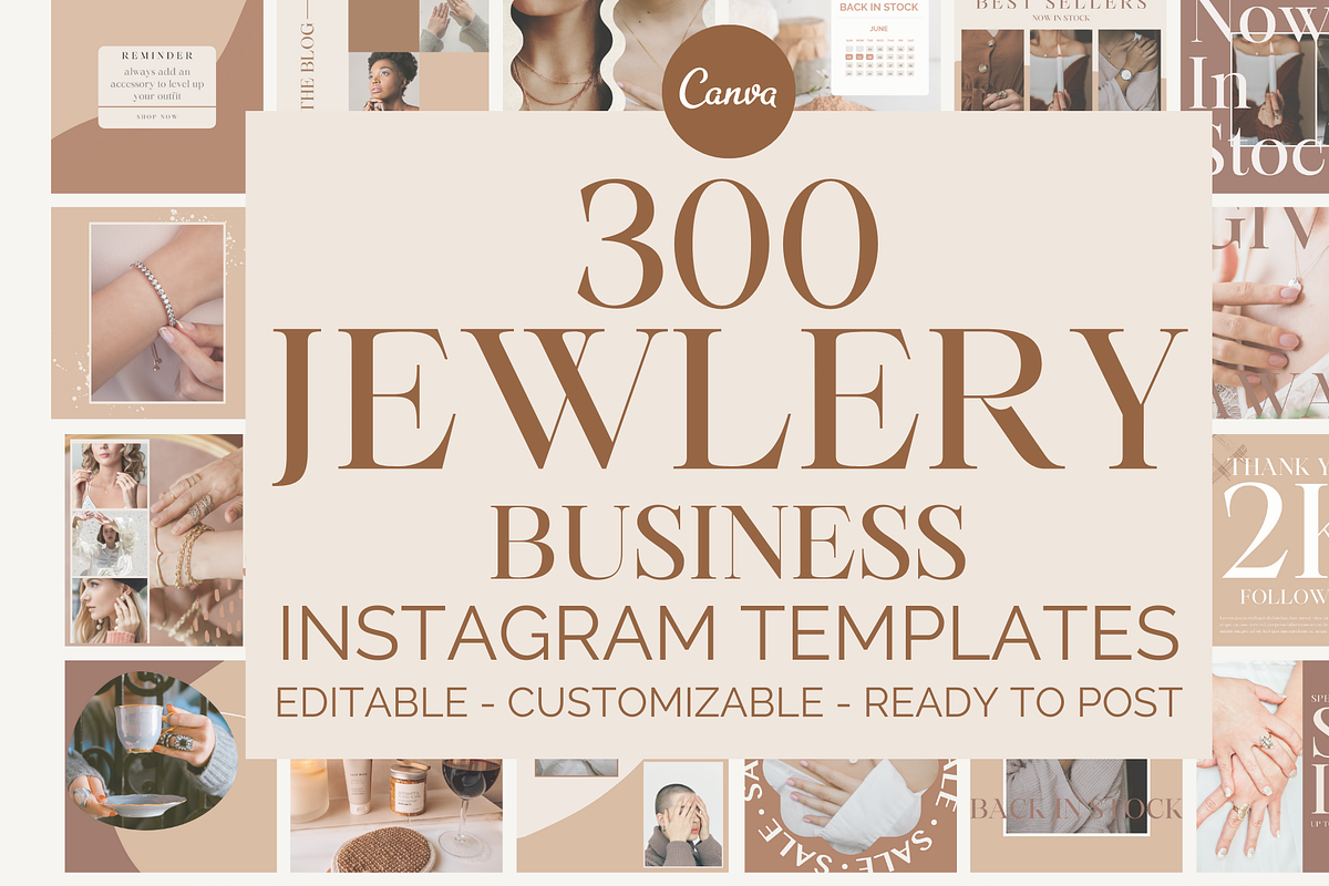 Jewelry Business Instagram Templates, a Social Media Template by Social Assumptions (Photo 1 of 9)