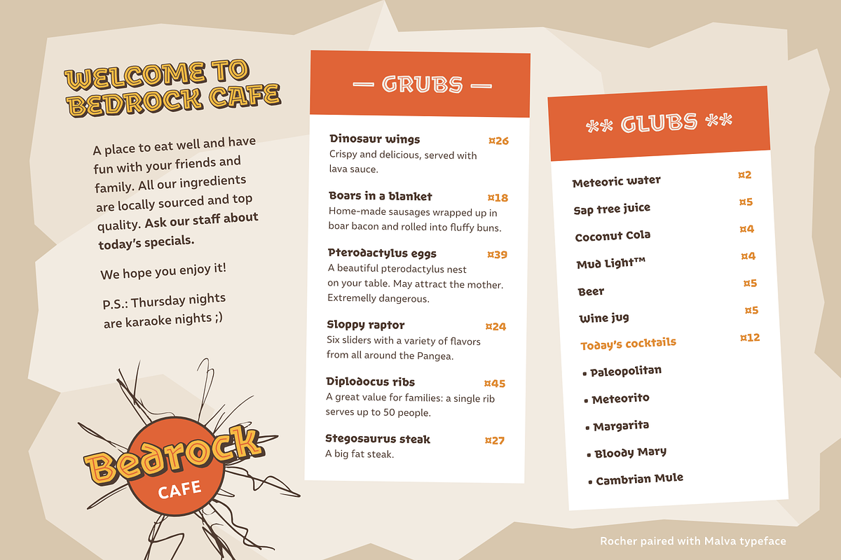 Rocher : layered font family preview 8