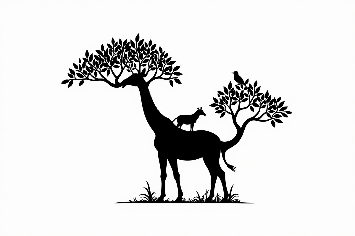 Giraffe Silhouette Vector design, an Illustration by Amazin_art (Photo 15 of 21)
