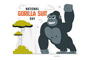 10 National Gorilla Suit Day, an Animal Illustration by denayunebgt (Thumbnail 4 of 4)