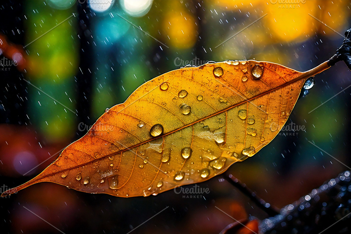 40 Rain in the forest, close up, a Background Photo by Design_Planet (Photo 12 of 14)
