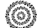 50 Elegant Floral Leaf Spiral Frame, a Decorative Illustration by Amazin_art (Thumbnail 18 of 25)