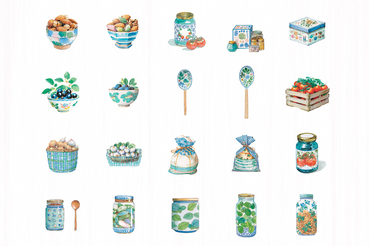 La dolce vita pantry clipart set, an Illustration by DreamCafeArt (Photo 3 of 7)