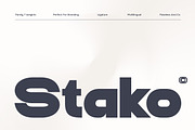 Stako - Modern Sans Serif Family, a Sans Serif Font by Flawless And Co (Thumbnail 1 of 10)