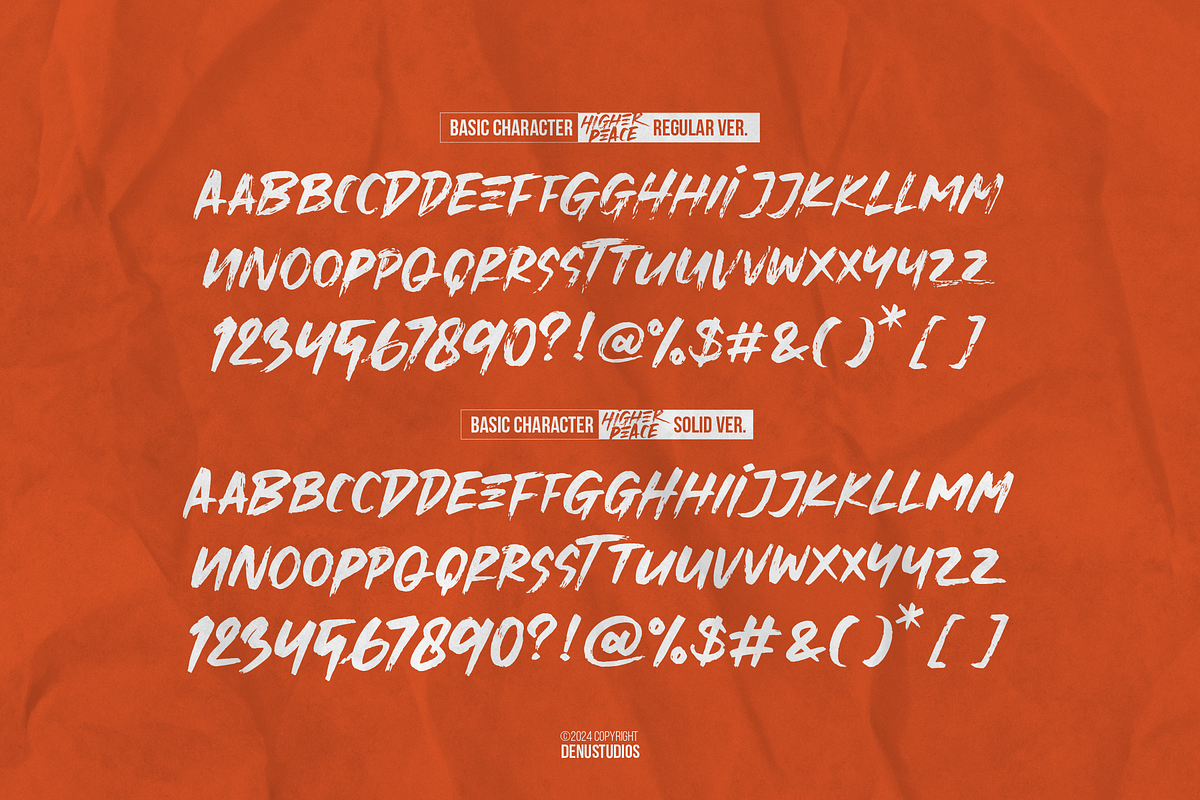 Higher Peace | Rough Brush Duo Font, a Font by Denustudios (Photo 11 of 13)