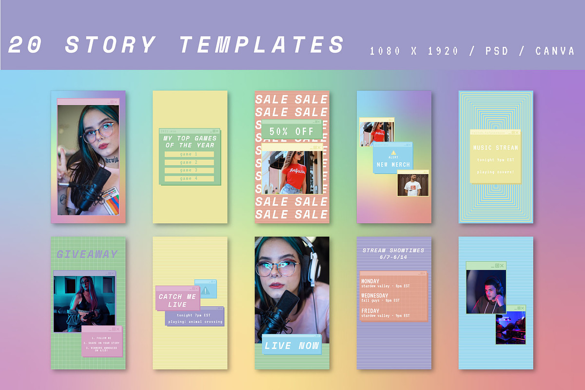 Retro Computer Aesthetic Instagram, a Social Media Template by Liseno Designs (Photo 5 of 8)