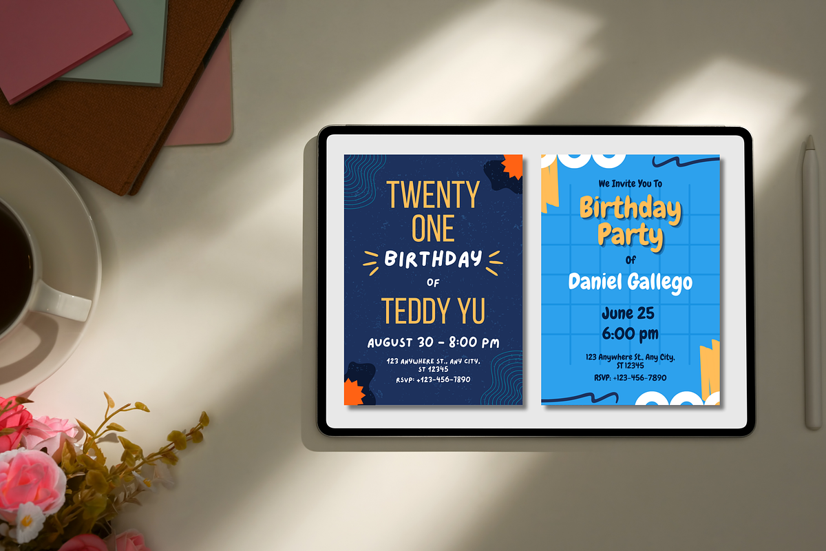 happy Birthday Invitation Templates, a Templates & Theme by TemplateCastleStore (Photo 8 of 9)