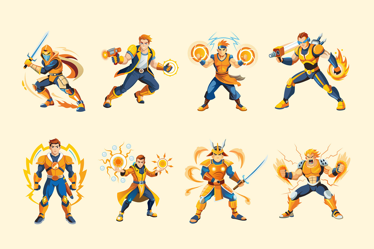 Cyber Gaming Characters Set, a Solid Icon by Vectors Market (Photo 6 of 9)