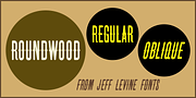 Roundwood JNL, a Font by Jeff Levine Fonts (Thumbnail 1 of 5)
