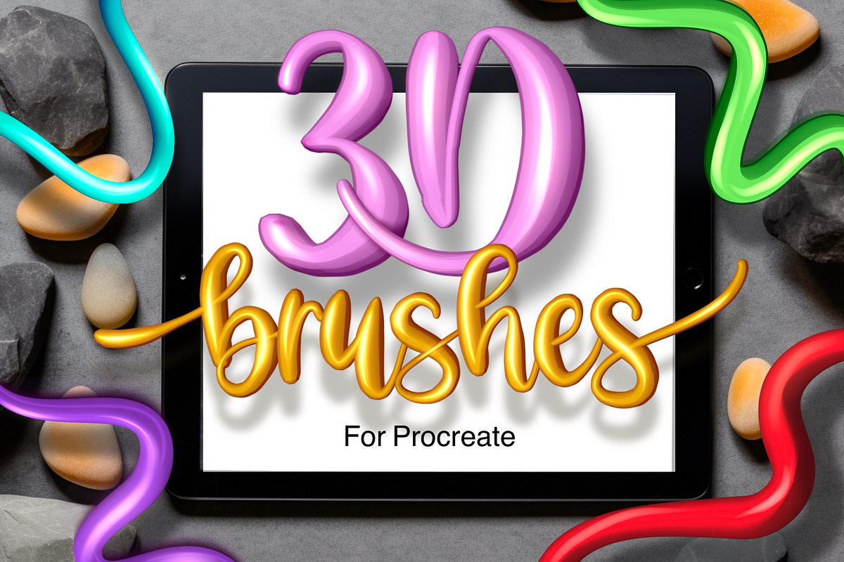Procreate 3D Brush, a Brush Add-On by Elenbushe (Photo 1 of 10)