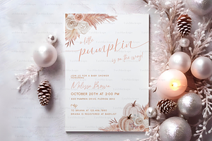 Holiday 5x7 Card Mockup, Christmas