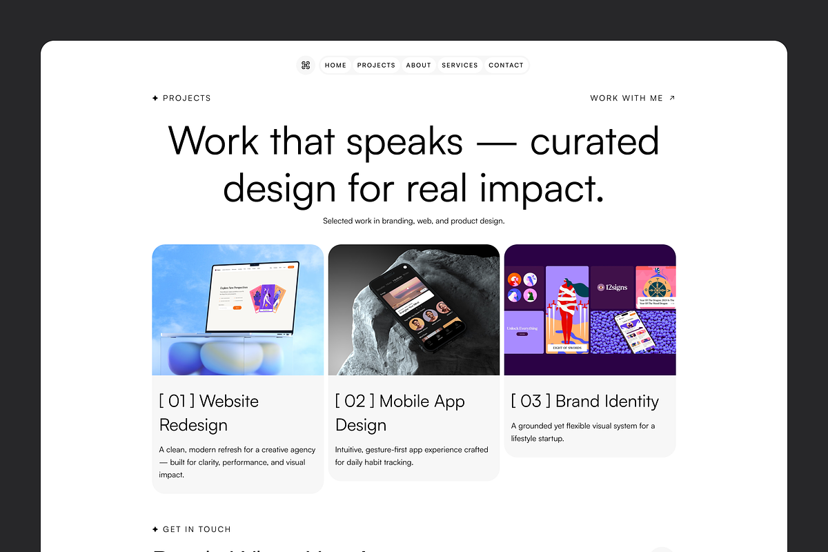 Osei Minimal Portfolio Framer Template preview 4