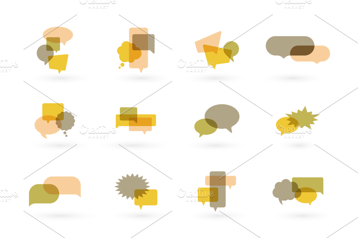 speech bubble icons, a Solid Icon by vekstok (Photo 2 of 5)