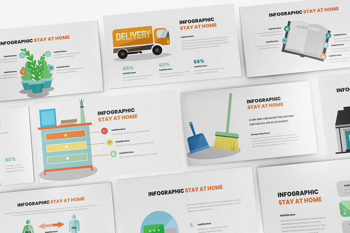 Stay At Home Infographic Keynote, a Presentation Template by Formatika Studio (Photo 6 of 10)
