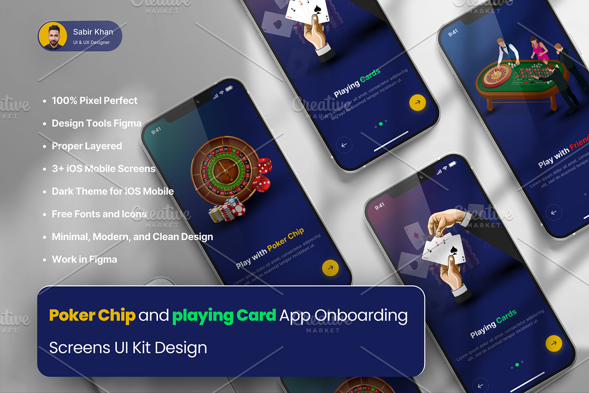 Poker Chips Sets & Playing Cards, an UI Kit Template by DesignBox (Photo 1 of 3)