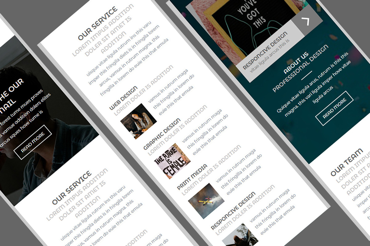Responsive E-newsletter template, an Email Template by QuickArtisan (Photo 2 of 7)