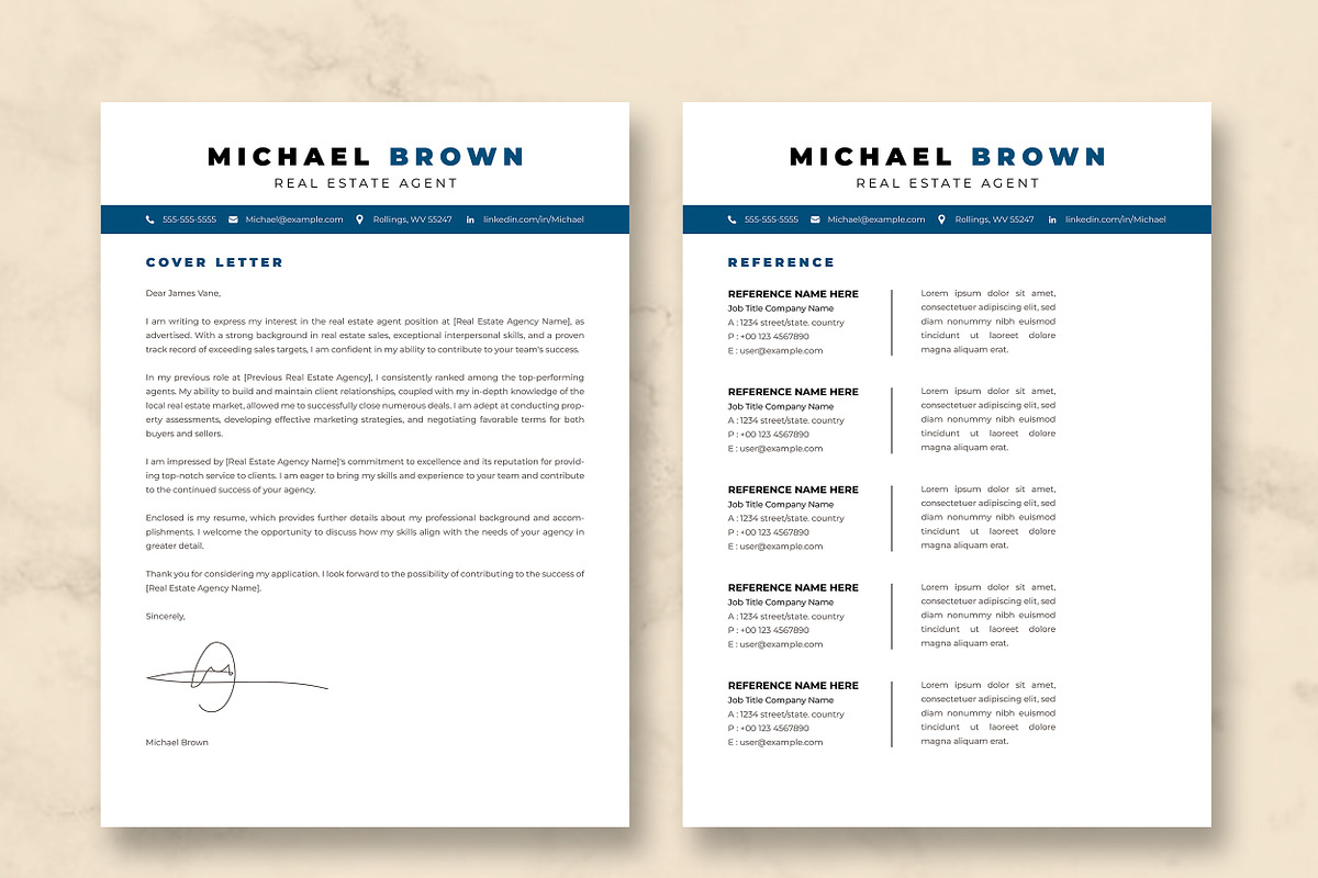 Real Estate Agent Resume Template, a Resume Template by ResumeInventor (Photo 4 of 9)